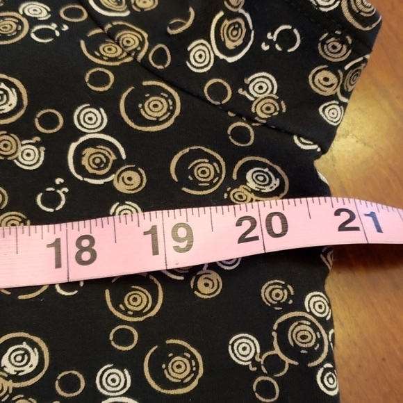 Croft & Barrow Crew Neck SS Tee Black & Tan L VGUC - Picture 4 of 8